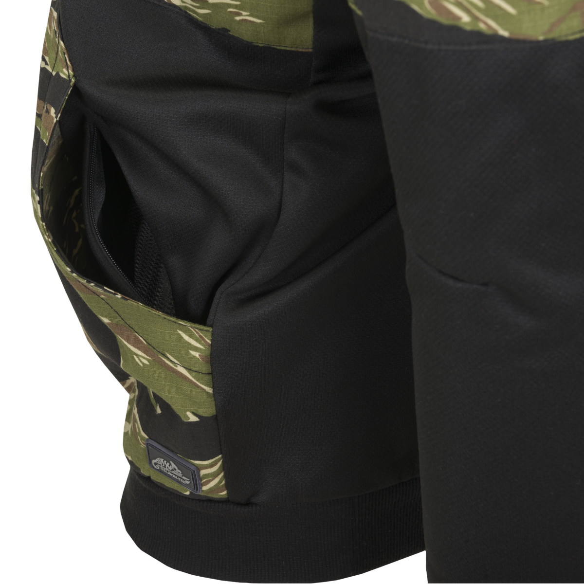 Bluză cu Glugă Helikon-Tex ROGUE FullZip Rip-Stop Czarny/US Woodland