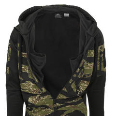 Bluză cu Glugă Helikon-Tex ROGUE FullZip Rip-Stop Czarny/US Woodland