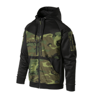Bluză cu Glugă Helikon-Tex ROGUE Hoodie FullZip Rip-Stop Neagră/ERDL