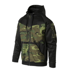 Bluză cu Glugă Helikon-Tex ROGUE Hoodie FullZip Rip-Stop Neagră/ERDL