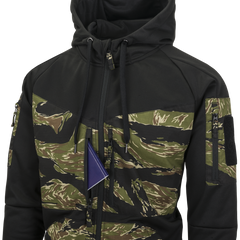 Bluză cu Glugă Helikon-Tex ROGUE Hoodie FullZip Rip-Stop Neagră/ERDL