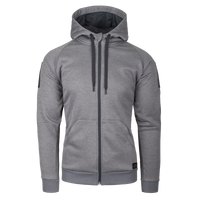 Bluză cu Glugă Helikon-Tex URBAN TACTICAL HOODIE FullZip Melange Grey Panouri Velcro