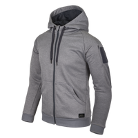 Bluză cu Glugă Helikon-Tex URBAN TACTICAL HOODIE FullZip Melange Grey Panouri Velcro