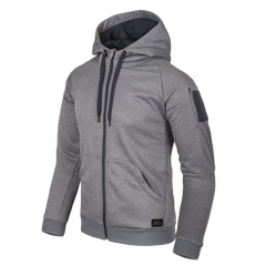 Bluză cu Glugă Helikon-Tex URBAN TACTICAL HOODIE FullZip Melange Grey Panouri Velcro