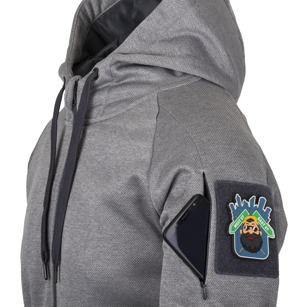 Bluză cu Glugă Helikon-Tex Urban Tactical Hoodie FullZip Neagră