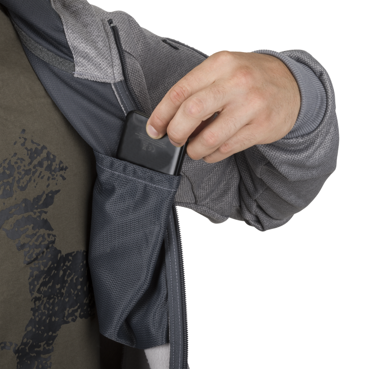 Bluză cu Glugă Helikon-Tex Urban Tactical Hoodie FullZip Neagră