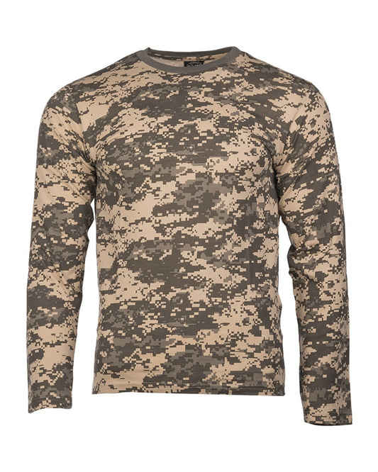 Bluză cu Mânecă Lungă Mil-Tec – 100% Bumbac, Camuflaj AT-Digital