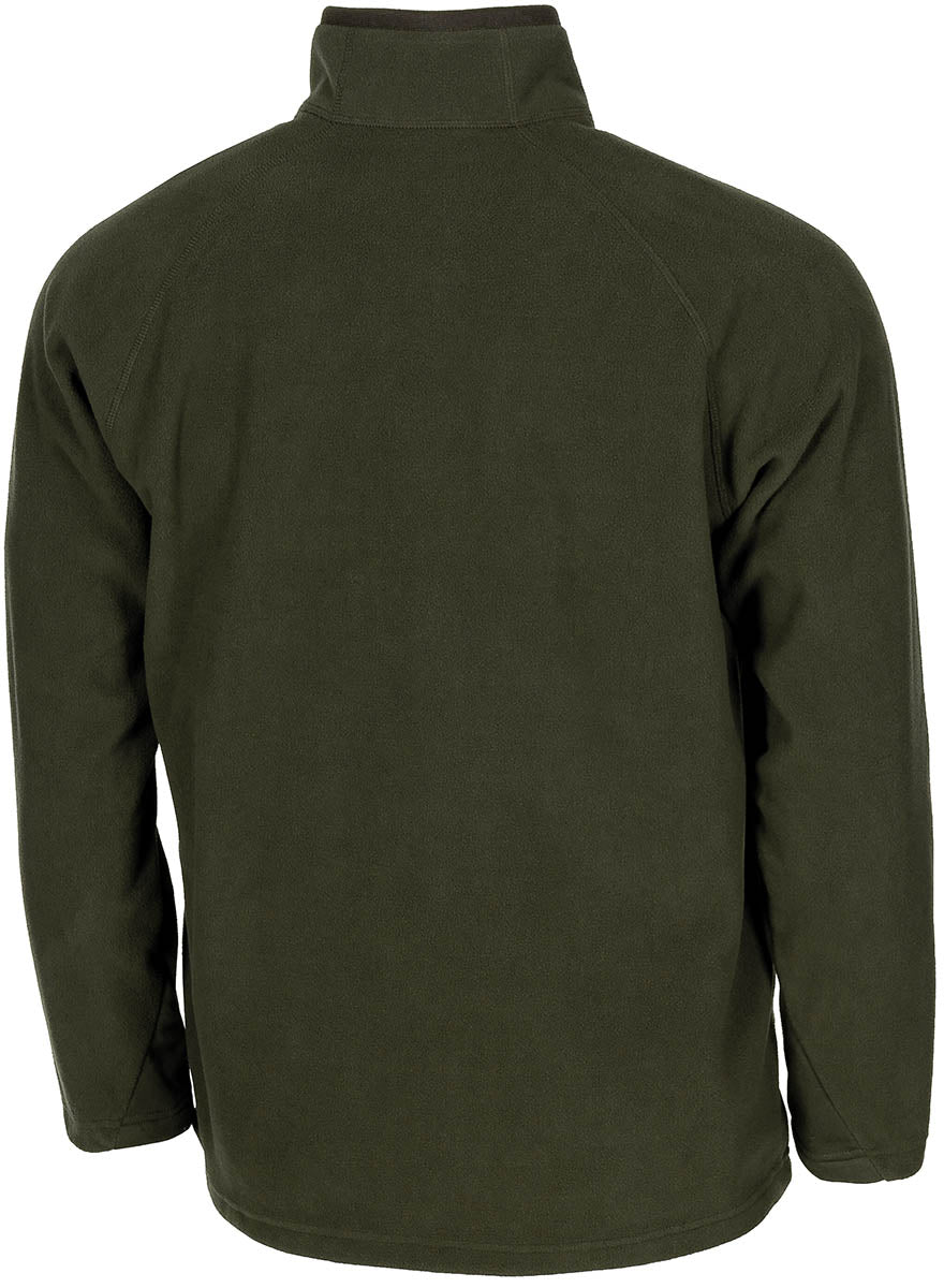 Bluză cu mânecă lungă Troyer Microfleece Oliv MFH - 200g/m², 100% Poliester