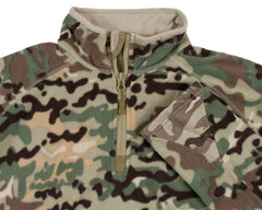 Bluză cu mânecă lungă Troyer Microfleece operation camo MFH - 100% Poliester, 200g/m²