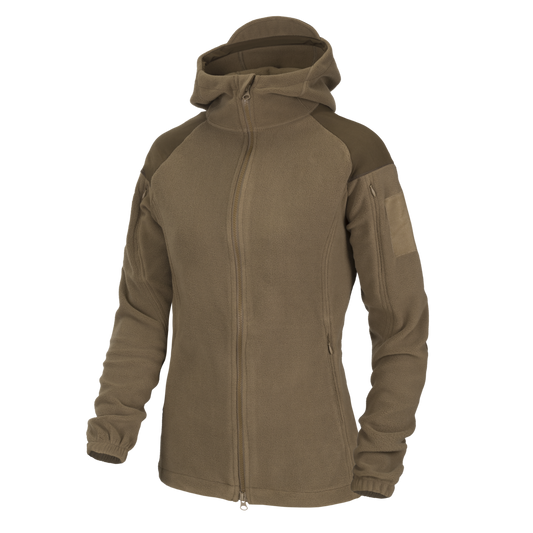 Bluză Fleece Helikon-Tex Cumulus® Femei, Model Anatonic Coyote
