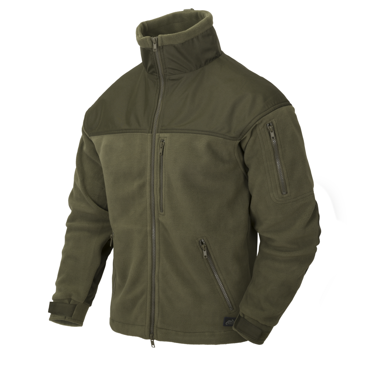 Bluză Fleece Helikon-Tex Olive Green cu Umeri și Coate Întărite
