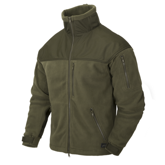 Bluză Fleece Helikon-Tex Olive Green cu Umeri și Coate Întărite