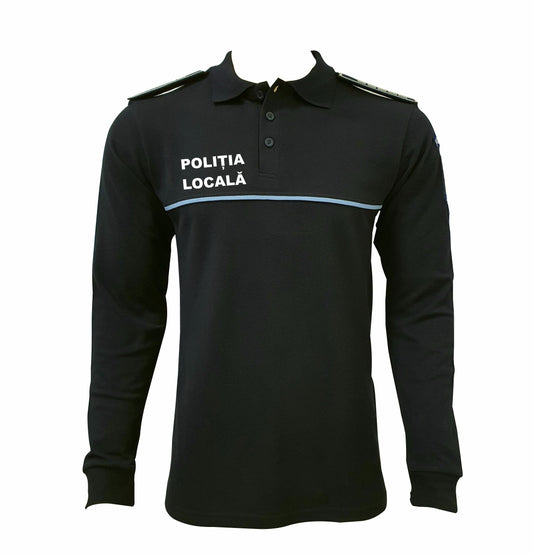 Bluză Polo Neagră - Poliția Locală Bărbat