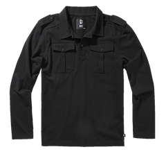 Bluza Polo Willis Long Sleeve Negru Brandit - Confort Tactic Zilnic