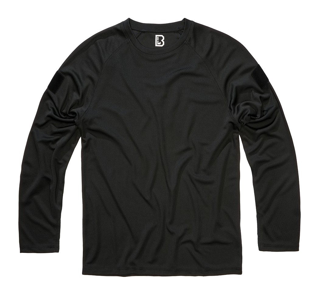 Bluza Quickdry Maneca Lunga Tricou Negru Brandit - Uscare Rapida