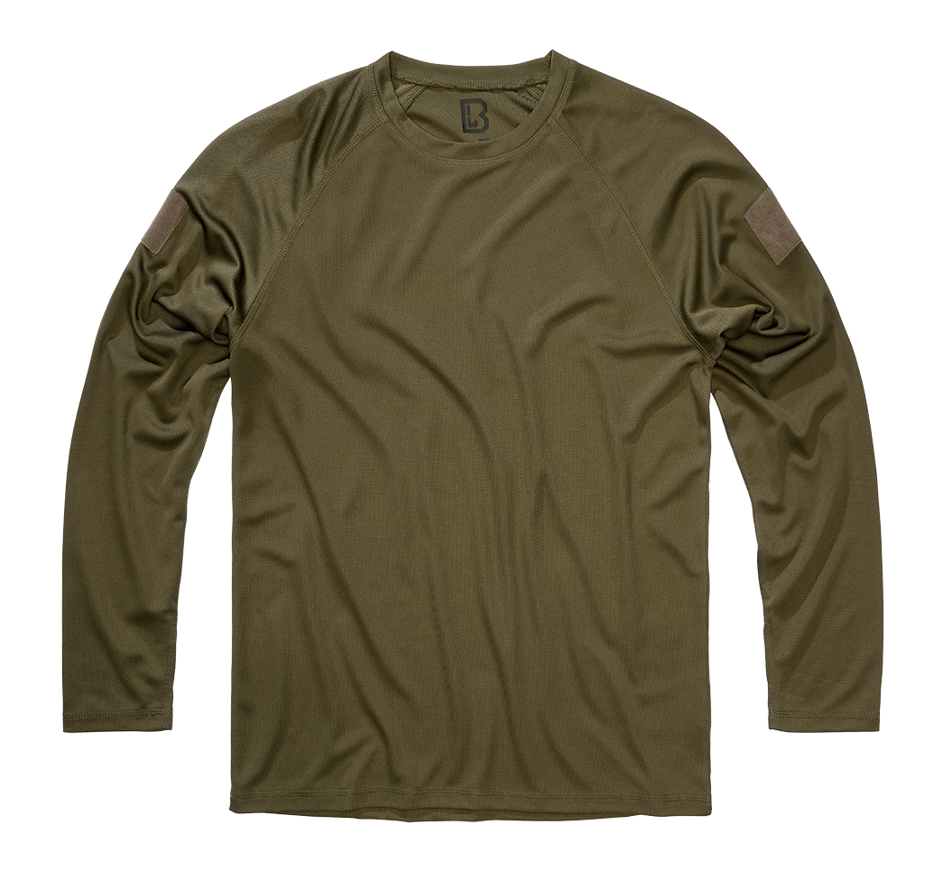 Bluza Quickdry Maneca Lunga Tricou Olive Brandit - Performanta Uscata Rapida