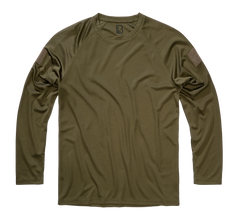 Bluza Quickdry Maneca Lunga Tricou Olive Brandit - Performanta Uscata Rapida