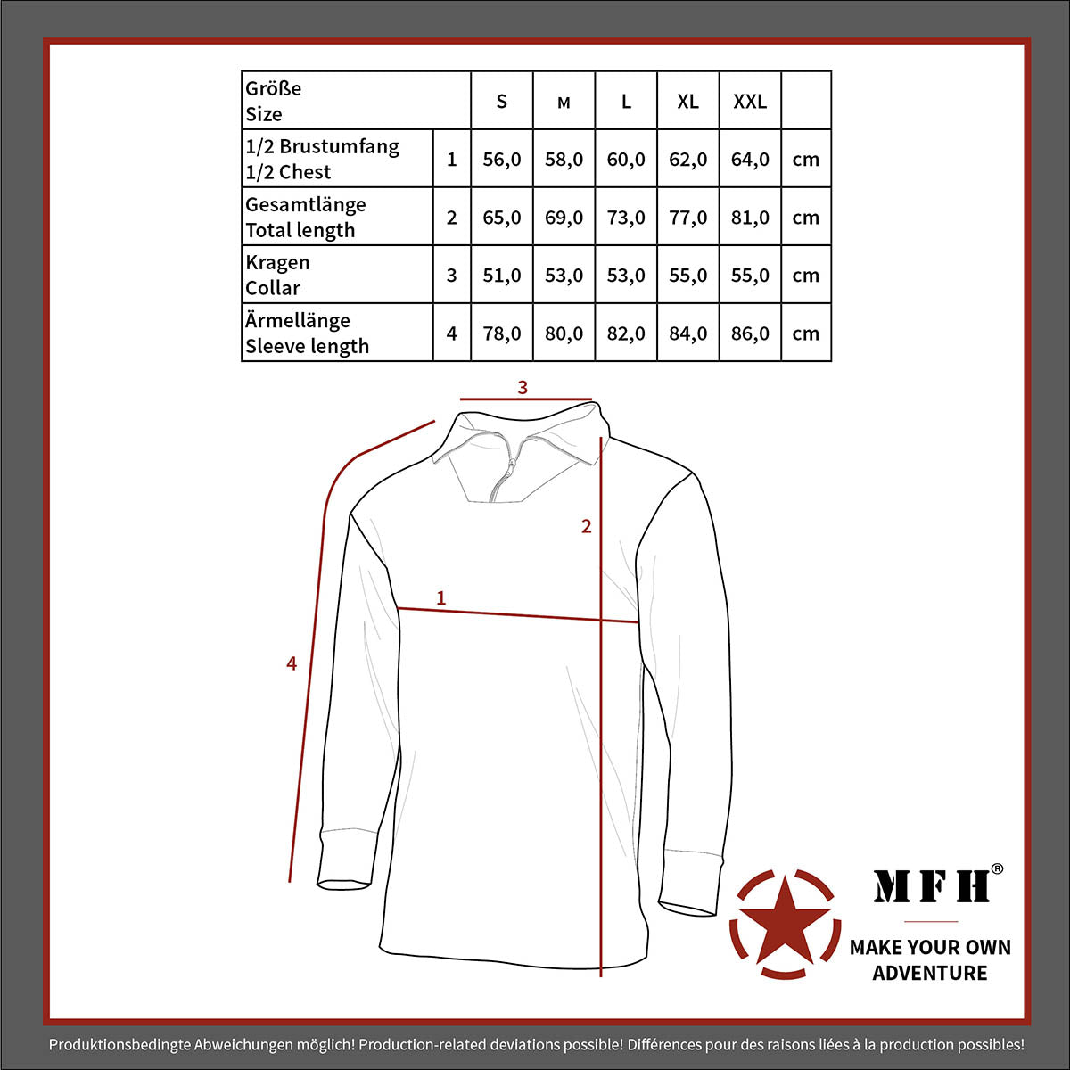 Bluză tactică US Tactical Operation Camo MFHProfessional - Guler cu fermoar, Buzunare coate