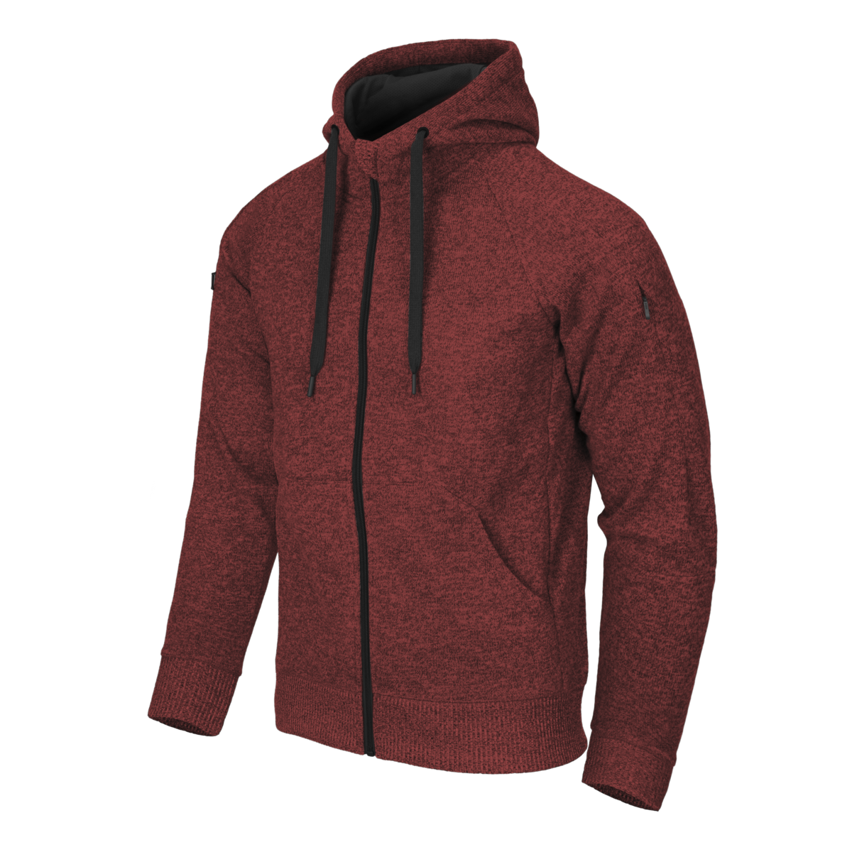 Bluză Tacticală cu Glugă Helikon-Tex Covert FullZip Melange Roșu
