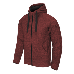 Bluză Tacticală cu Glugă Helikon-Tex Covert FullZip Melange Roșu