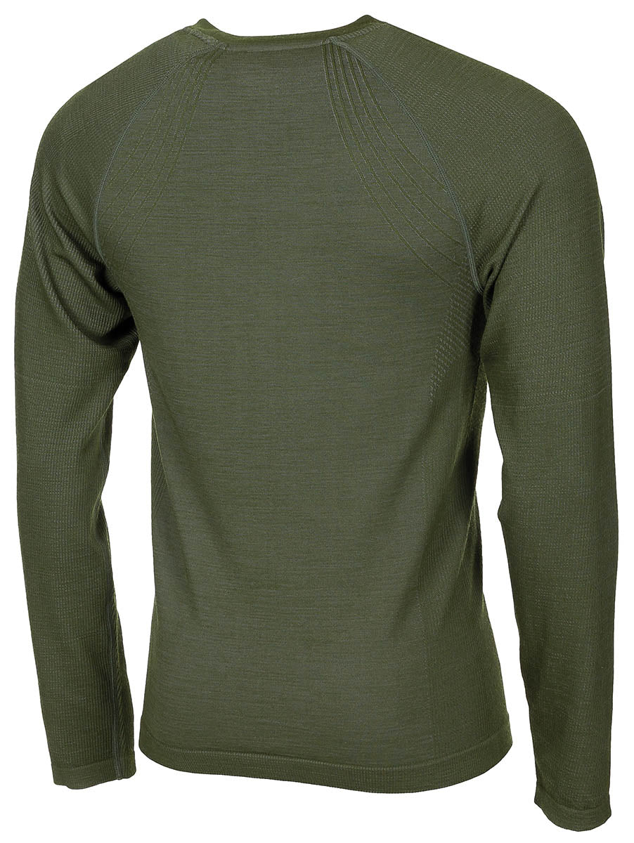 Bluză Termică Merino 50 Oliv FoxOutdoor - 50% Lână Merino, Termo-regulator