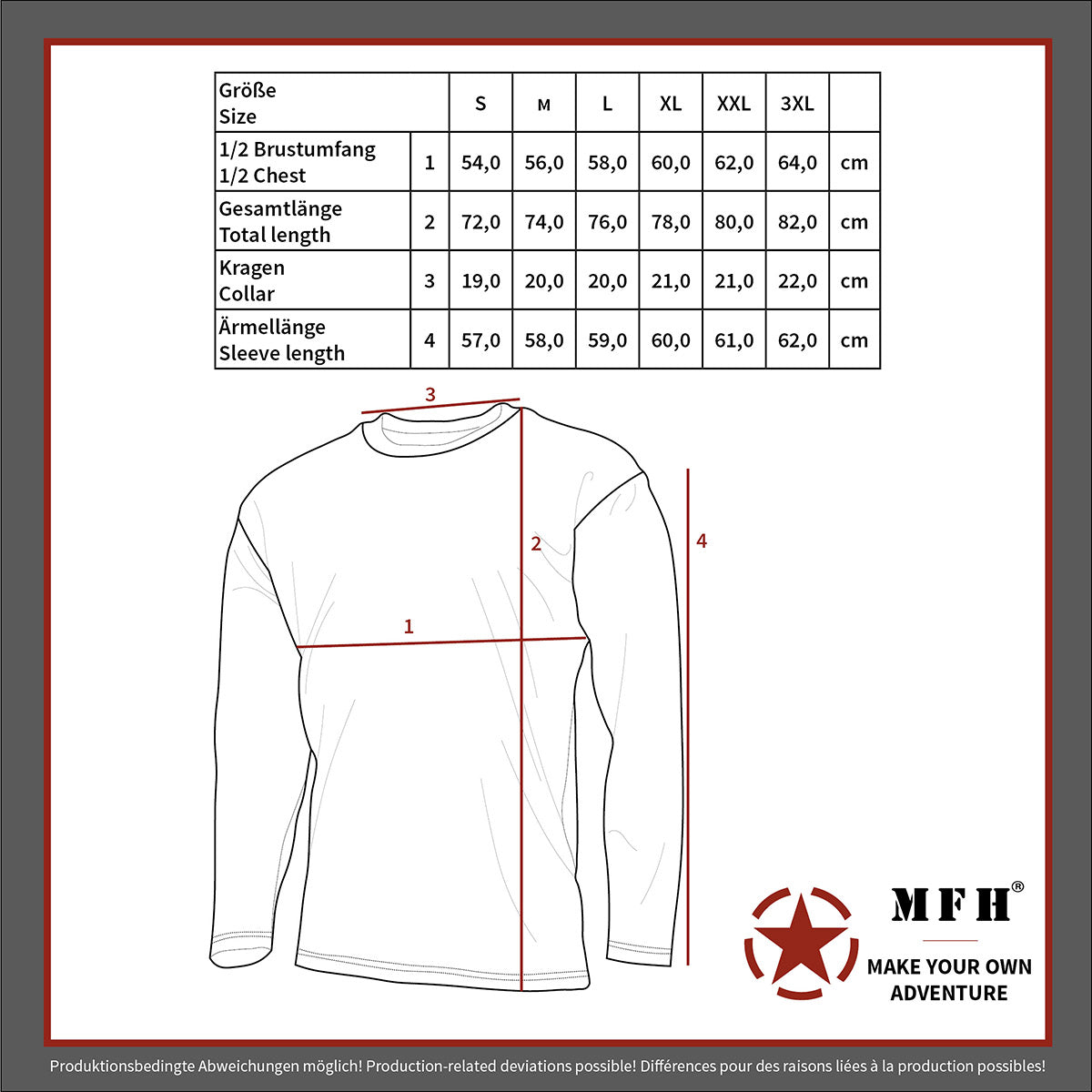 Bluză US Mânecă Lungă Flecktarn MFH - 100% Bumbac, 170g/m²