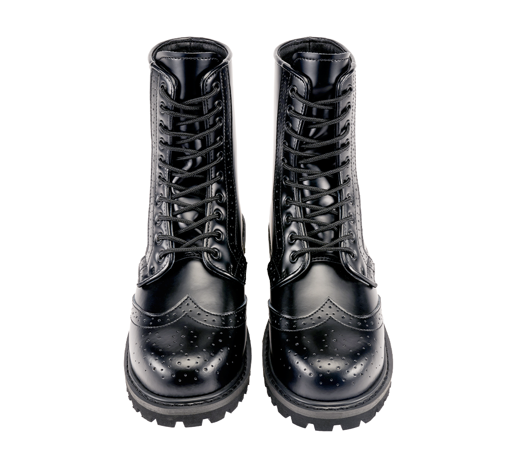 Bocanci Budapester Phantom 10 Eyelet Negru Brandit - Durabilitate la Extrem