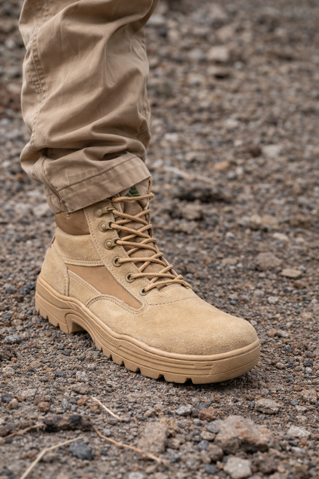 Bocanci Militari cu Talpǎ Cusutǎ - Shadow Forge Bej - Military Shop