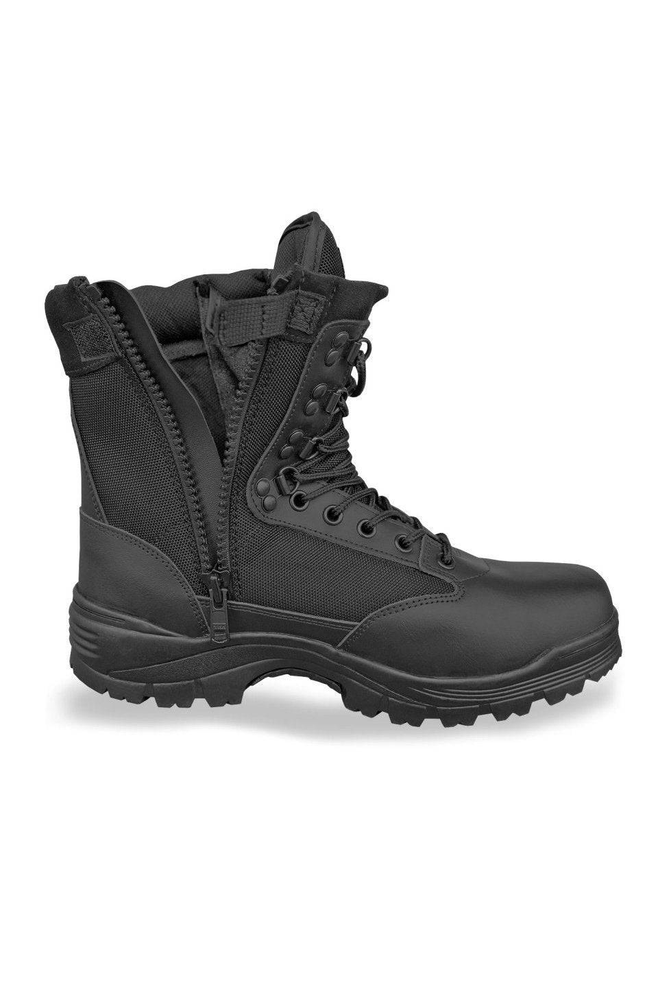 Bocanci Militari Tactici Cu Fermoar Ykk Negru