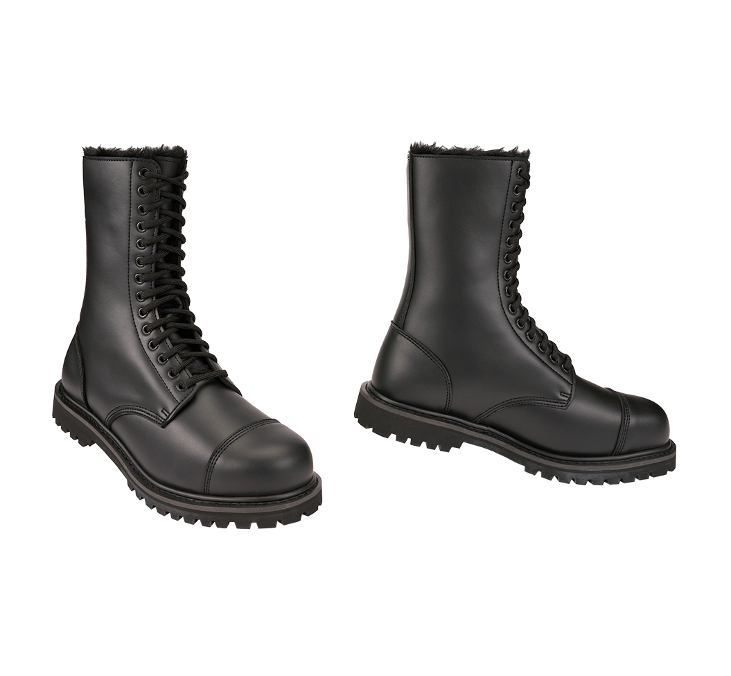 Bocanci Phantom Fur Liner 14 Eye Boot Negru Brandit - Caldura si Mobilitate