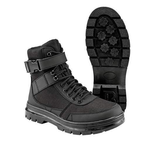 Bocanci Tactici Buckle 8 Eye Negru Brandit - Robustete Garantata