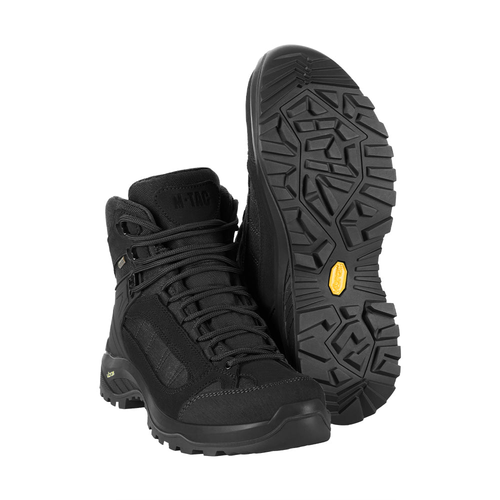Bocanci Tactici Demi-sezon Pro Line M-Tac - Negru, Rezistență Vibram