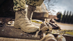 Bocanci Tactici HAIX Black Eagle Athletic 2.0 V T Mid Desert – Ușori, Respirabili și Ideali pentru Climat Cald