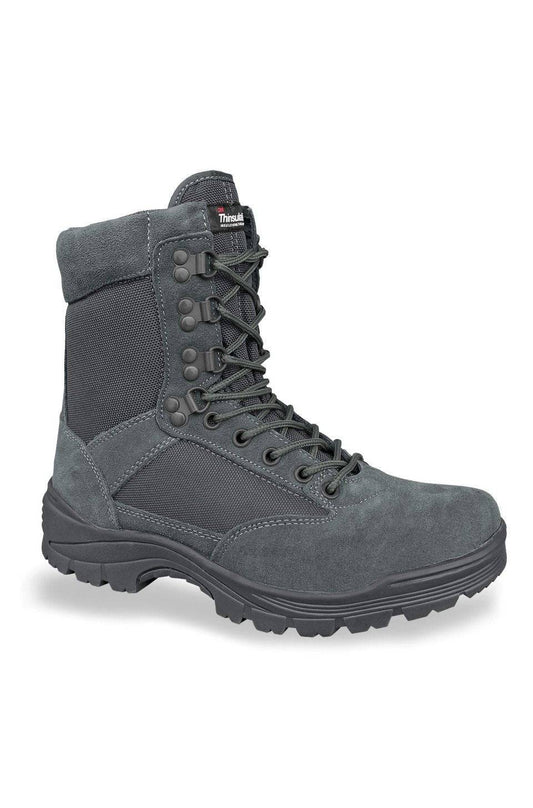 Bocanci Tactici Mil-Tec cu Fermoar YKK – Thinsulate, Piele, Gri Urban