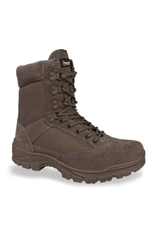 Bocanci Tactici Mil-Tec cu Fermoar YKK – Thinsulate, Piele, Maro