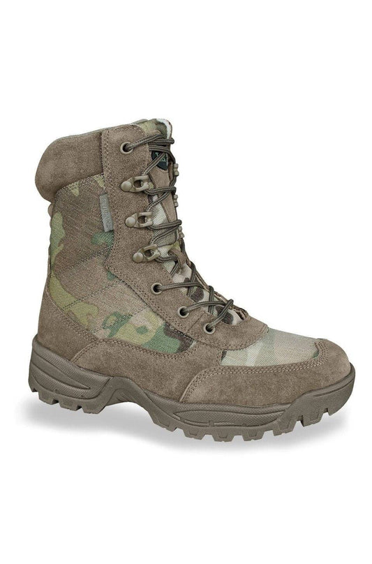 Bocanci Tactici Mil-Tec One Zip – Fermoar YKK, Piele Întoarsă, Multicam