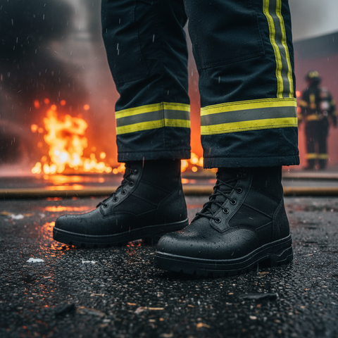 Bocanci Militari cu Talpă Cusută Integral – Shadow Forge Black