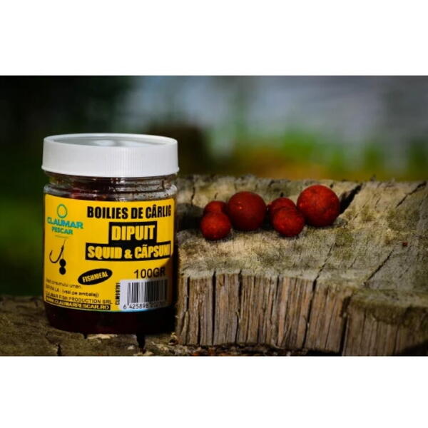 Boilies Cârlig Claumar Fishmeal Arrow Int. - Calitate Superioară, Squid&Căpșuni
