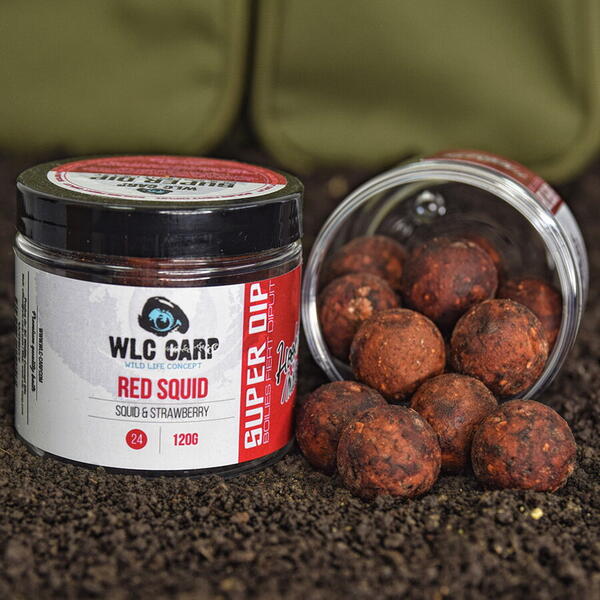 Boilies Cârlig Superdip WLC - Red Squid 24mm, Atractant Intens