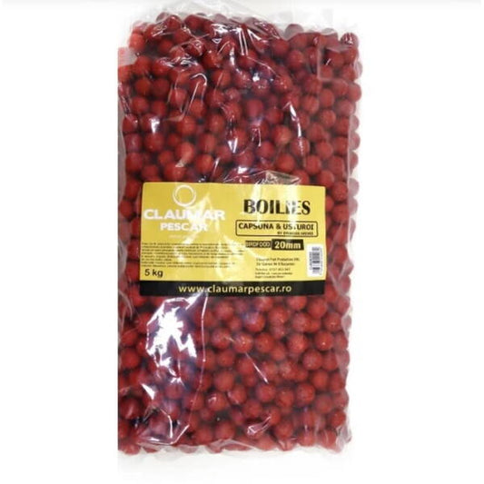 Boilies Claumar Birdfood ARROW INT. - Căpșună & Usturoi, 20mm/5kg - 1
