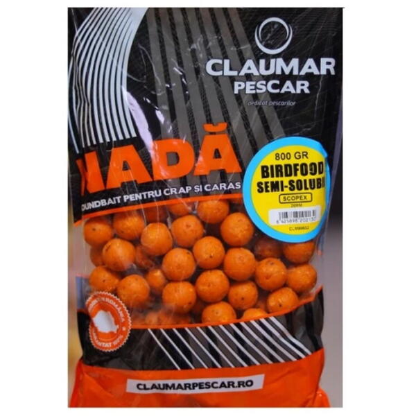 Boilies Claumar Birdfood Scopex ARROW INT. - Semi-Solubile, 20mm, 800g