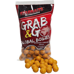 Boilies G&G Global Banana Cream Starbaits - 24mm, Atractie Intensă