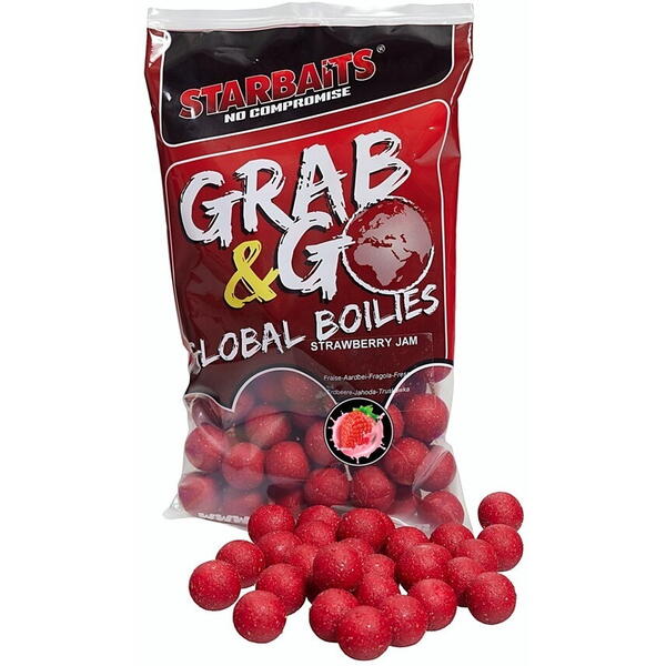 Boilies G&G Global Straw.Jam Sensas - Aroma Căpșuni, 20mm, 800g
