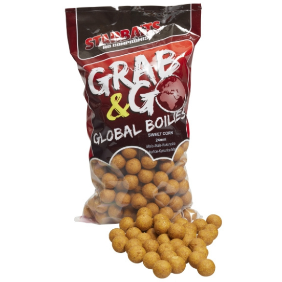 Boilies G&G Sweet Corn Starbaits - Atractivitate Maximă, 24mm/2.5kg