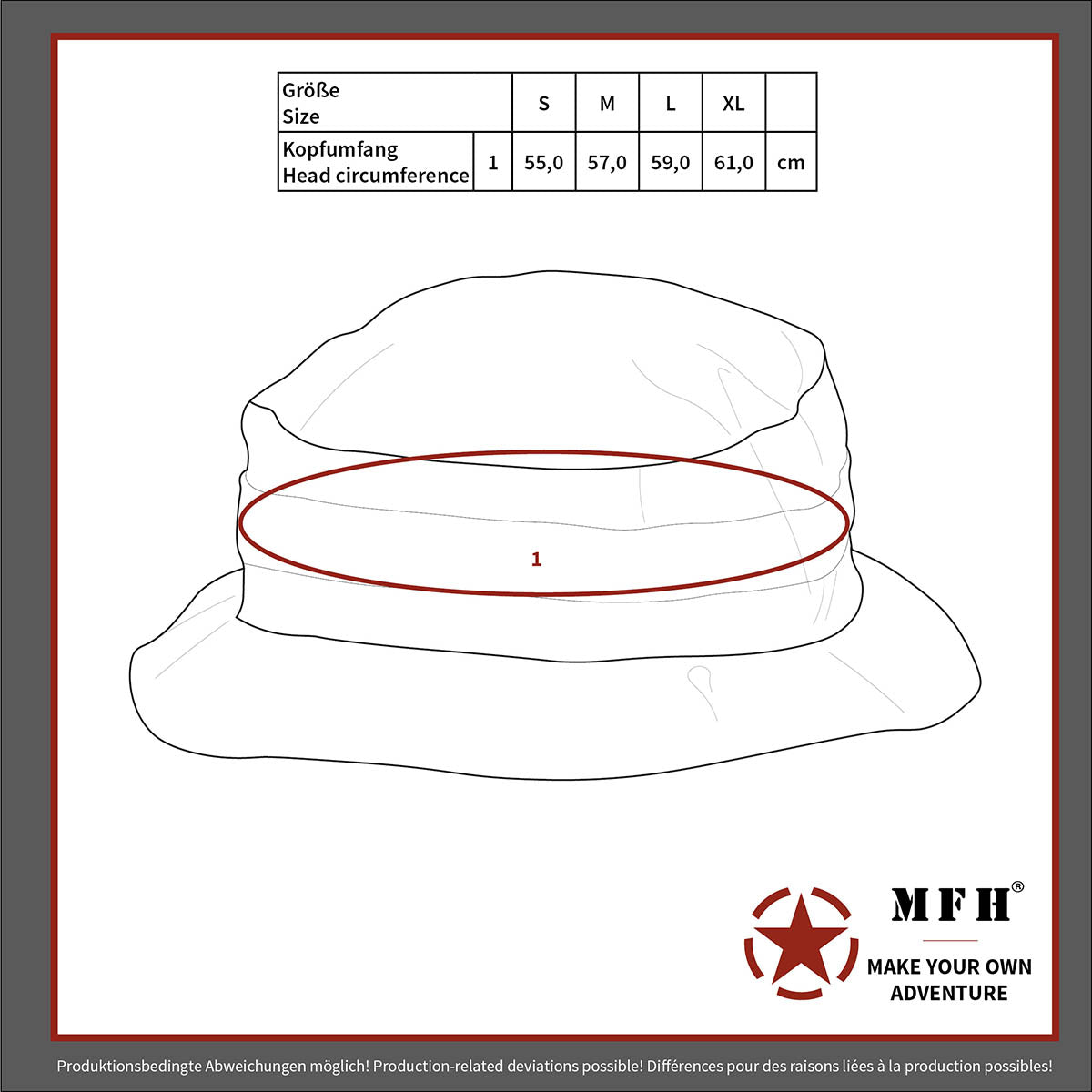 Boonie Hat Britanic SF Rip Stop Khaki MFH - Chin Strap, 65% Poliester