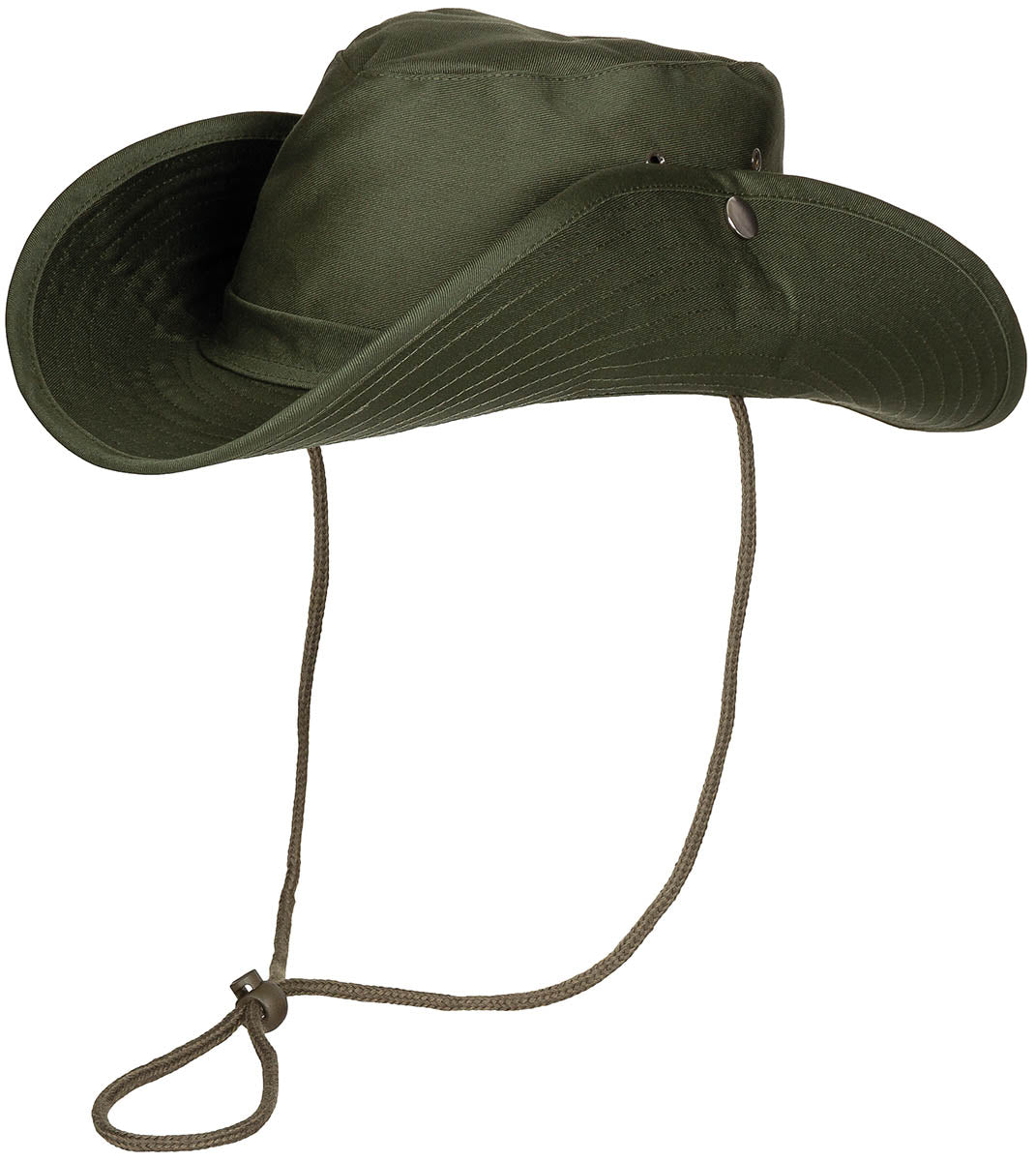Boonie Hat Buschhut Oliv MFH - Bordură Pliabilă, Snur Bărbie