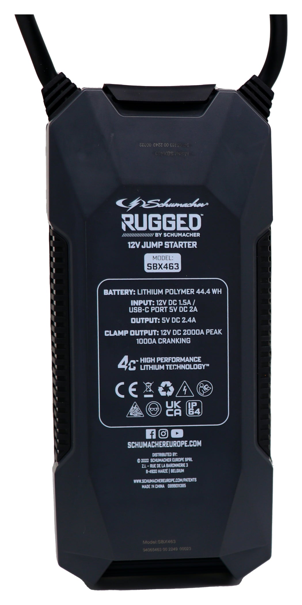 Booster Pornire Litiu Rugged SBX463 2000A - Robust, Pre-Boost, Pre-Heat