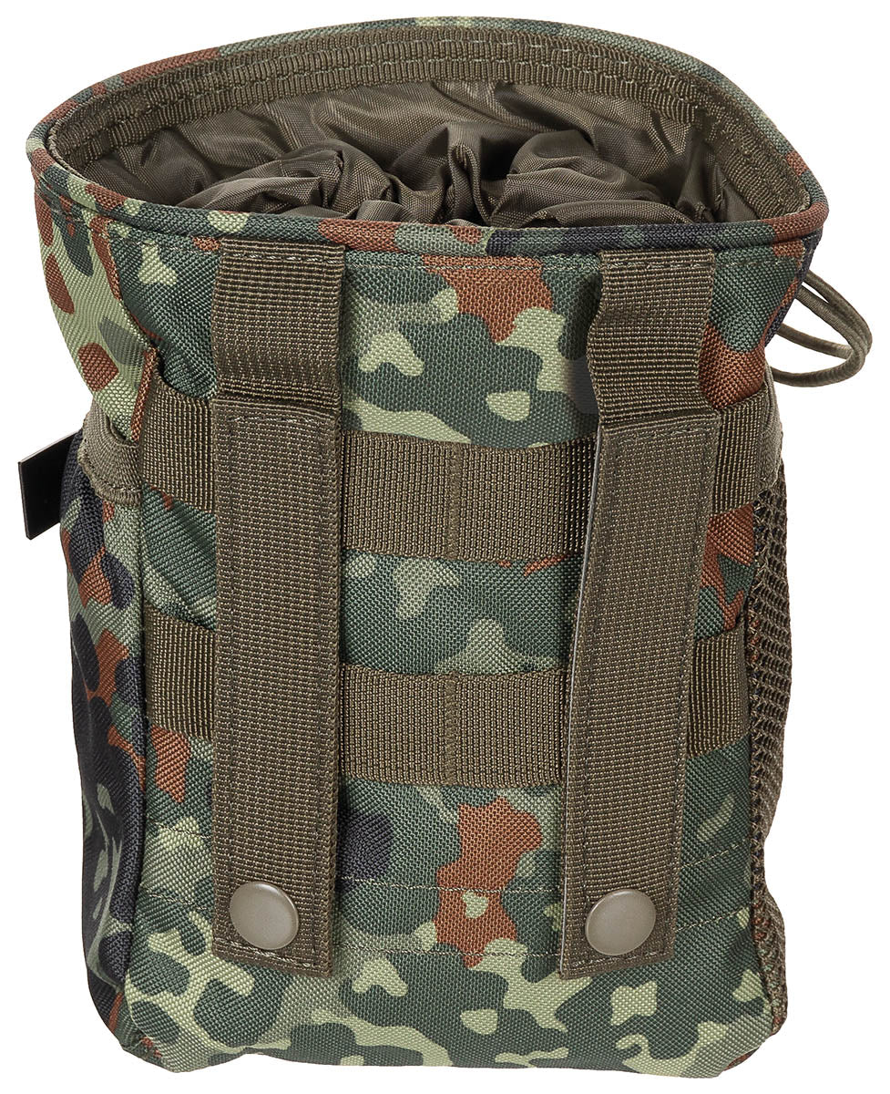 Borsetă Dump MOLLE Camo Flecktarn MFH - Deschidere Șnur, Sistem MOLLE