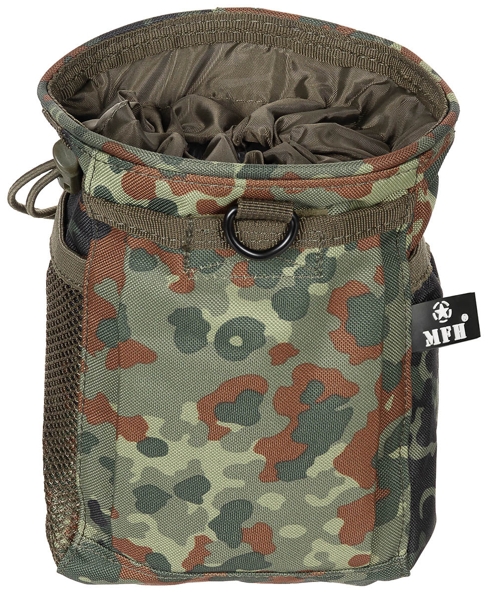 Borsetă Dump MOLLE Camo Flecktarn MFH - Deschidere Șnur, Sistem MOLLE