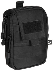 Borsetă EDC MOLLE Negru MFH - Compartiment Desfășurabil, Fermoar Bidirecțional